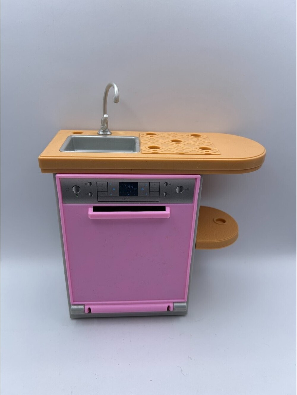 Mattel Barbie FXG35 2018 Pink Dollhouse Kitchen Sink Dishwasher and Dish Rack